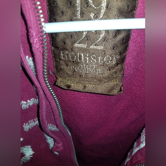 Hollister Raspberry Zip-Up Hoodie - Picture 2 of 2